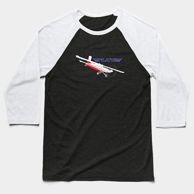 Pilatus PC-6 Baseball T-Shirt by GregThompson